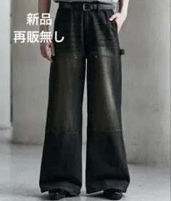 【CLEL】Foil Print Double Knee Denim Pantsのサムネイル