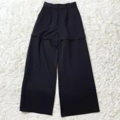 archives アルシーヴ 2way ワイドパンツ ショートパンツ M 黒