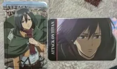 進撃の巨人 カラオケの鉄人 カラ鉄コラボ ビジュアルカード ミカサ