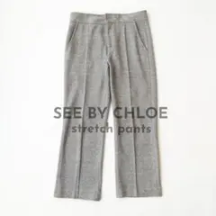 シーバイクロエ M ヘリンボーン ストレッチパンツ ストレート