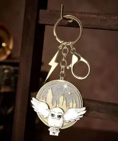 HarryPotterハリーポッター ヘドウィグ メタル ゴールド キーホルダー