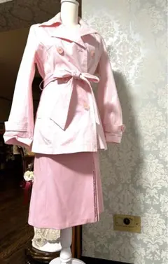 未使用品　桜色のトレンチ風スプリングコート