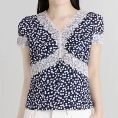 Herlipto Cherry Pattern Lace Trim Top - メルカリ