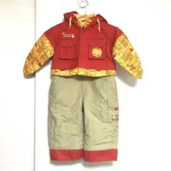 80cm 極美品　プーさん　スノーウェア　子供　子ども　スキー　上下セットアップ