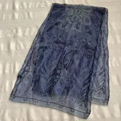 エトロ　シルク　スカーフ　ペイズリー　イタリア製　ETRO SILK ブルー系のサムネイル