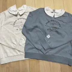 ポンポネット 襟付きトレーナー 2色セット　サイズ160のサムネイル