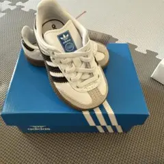 adidas Samba キッズシューズ ホワイト/ブラック