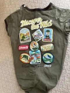 【Coleman】コールマン ベビー ロンパース 70cm カーキ ワッペン