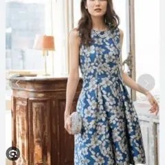 超美品　アナイ　ワンピース　結婚式　パーティー　ジャガード　フラワー　ワンピース