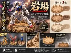 フィギュア ジオラマ台座 岩場 ディスプレイベース 直径10cm 選べる3色