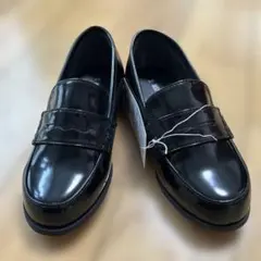 新品未使用☆コムサイズム　黒　ベーシック　ローファー19㎝