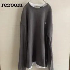 リルーム re:room ワンポイントロゴ 重ね着風スウェット　カットソーのサムネイル