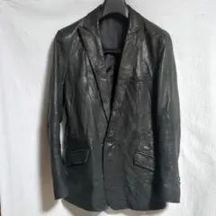 TAKAQ 水牛革 バッファローレザーテーラードジャケット サイズＭ