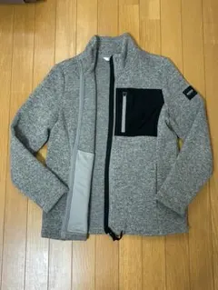 美品AIGLE グレー ニット　フリースジャケット 36