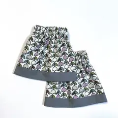 アームカバー　チューリップグレー　ハンドメイド