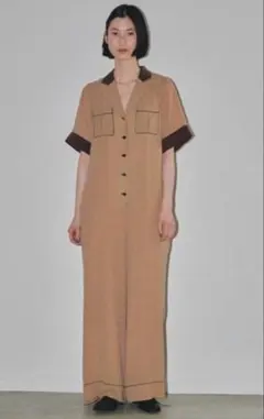 TODAYFUL ベージュ オールインワン 半袖