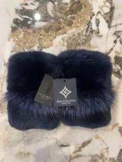 GALA GLOVES ファー レザーグローブ ネイビー 未使用 タグ付き