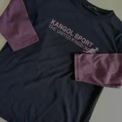 KANGOL SPORT 長袖Tシャツ L ネイビー/パープル