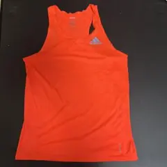 adidas ADIZERO ランニングトップ M オレンジ