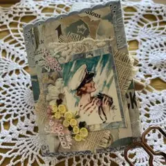 爽やかな　ジャンクジャーナル　ブルー系 おすそ分けファイル　ハンドメイド品♪