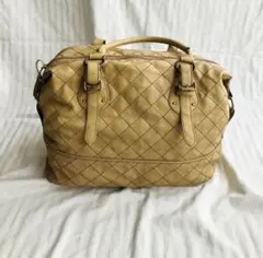 ボストンバッグ　キャメルカラー