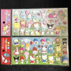 大人気 　入手困難　サンリオ　キャラクターずかんシール　ぷっくり 2種セット