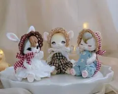 cocoriang ディーラーさま製　麦わらボンネット＆スタイセットのサムネイル