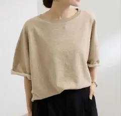 FRAMeWORK ミニ裏毛ハーフスリーブラウンドTee 2025SSのサムネイル