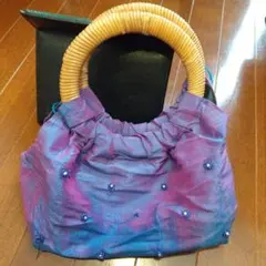 ビーズ刺繍トートバッグ