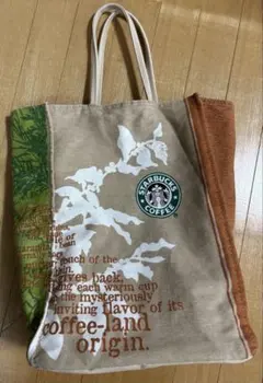 スターバックスコーヒー　旧ロゴ　紙袋風エコショッパーのサムネイル
