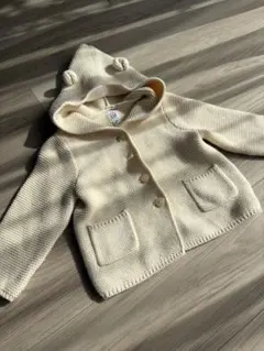 baby GAP フード付きカーディガン アイボリー
