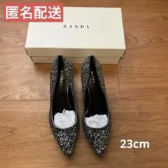 【1回のみ着用】RANDA グリッターパンプス