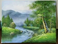 油彩画 風景画 ラベンダー畑 キャンバス - メルカリ