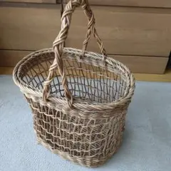 りんごかご　六つ目編み・円形 りんごかご 六つ目編み・円形 - メルカリ