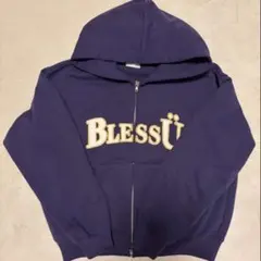 BLESSU ジップパーカー ネイビー bless u pigment zip hoodie – YZ