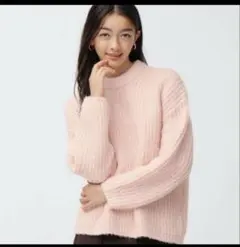 パフィータッチローゲージクルーネックセーター