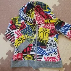 【美品】ベビードールBABYDOLL 長袖ジップアップパーカー 90cm