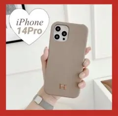 再値下げ‼️早い者勝ち❣️Hロゴ❣️ 大人気❣️iPhone14Proケース　レザー