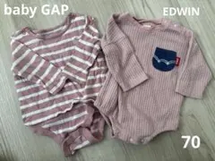 Gap ロンT風ロンパース 6-12ヶ月EDWINロンパース70