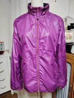 ユニクロ リバーシブル フルジップジャケット パープル ネイビー