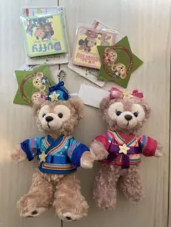 【新品未使用】　ダッフィー　シェリーメイ ぬいぐるみバッジ　七夕　ディズニーのサムネイル