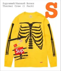 Supreme x Hanes Bones Thermal Crew イエロー