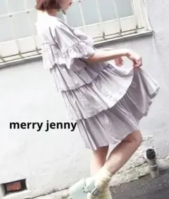 メリージェニー フレアAラインワンピース　merry jenny