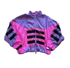 80-90's ナイロンジャケット レトロ　ネオンカラー