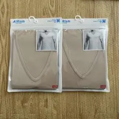 UNIQLO エアリズム VネックT半袖 2枚セット