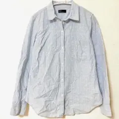 GAP ギャップ 長袖シャツ ブルー ストライプ ドット柄 長袖