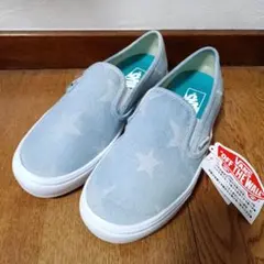 新品　VANS スリッポン デニムブルー星柄　24.5センチ