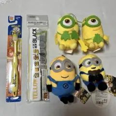 ミニオンぬいぐるみストラップ&箸、箸箱&ハブラシ
