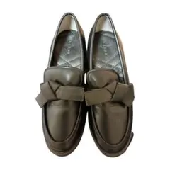 RANDA パールヒールローファーシューズ　Sサイズ