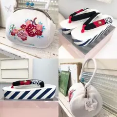 新品未使用☆レトロポップ 成人式 草履 振袖 厚底 ストライプ紺 白バック